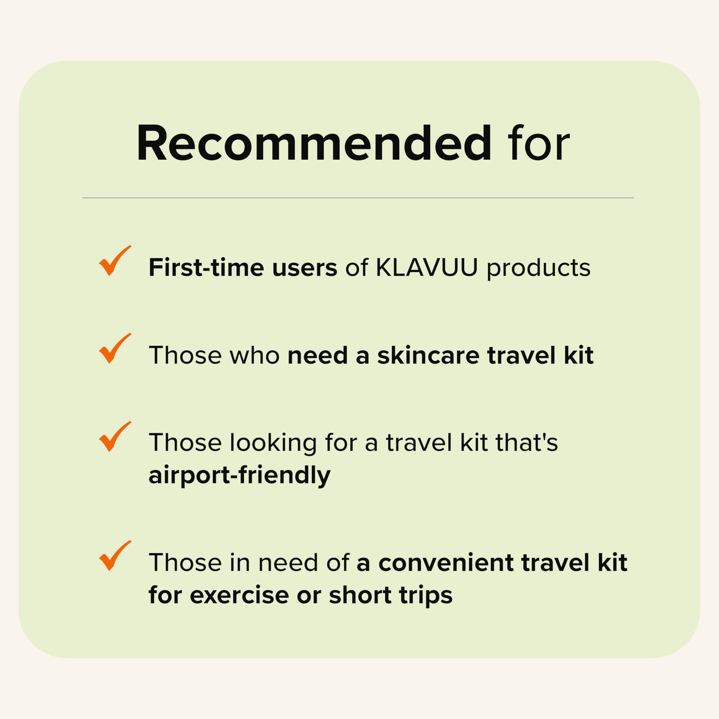 KLAVUU TRAVEL KIT – 4-Step Korean Skincare Set with Collagen Ampoule, Cream, Cleansing Pads & Foam | Travel Size Gift Set | Vegan | Mini K-Beauty Trial Kit