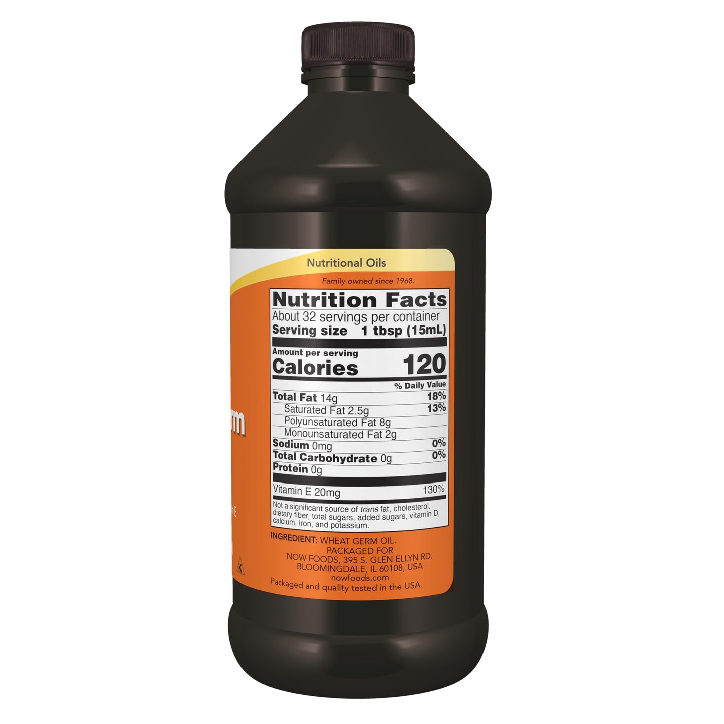 NOW Foods Supplements, Wheat Germ Oil with Essential Fatty Acids (EFAs), Nutritional Oil, 16-Ounce