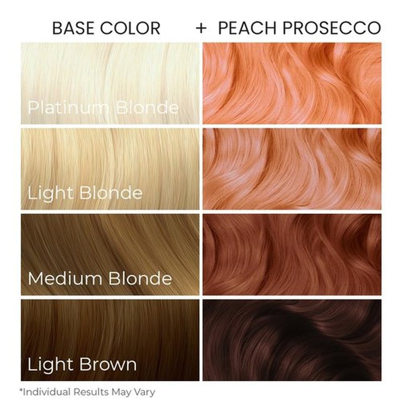 ARCTIC FOX Vegan and Cruelty-Free Semi-Permanent Hair Color Dye (8 Fl Oz, PEACH PROSECCO)