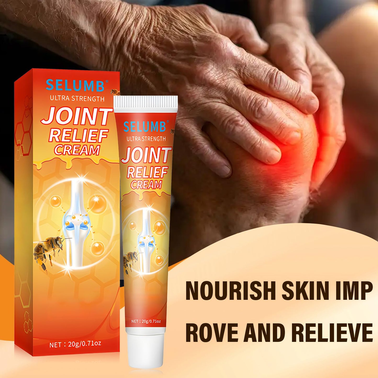 TFSUDI 3Pcs Joint Relief Cream Arthritis Ultra Strength, Joint Advanced Cream, for Back, Neck, Feet, Shoulde