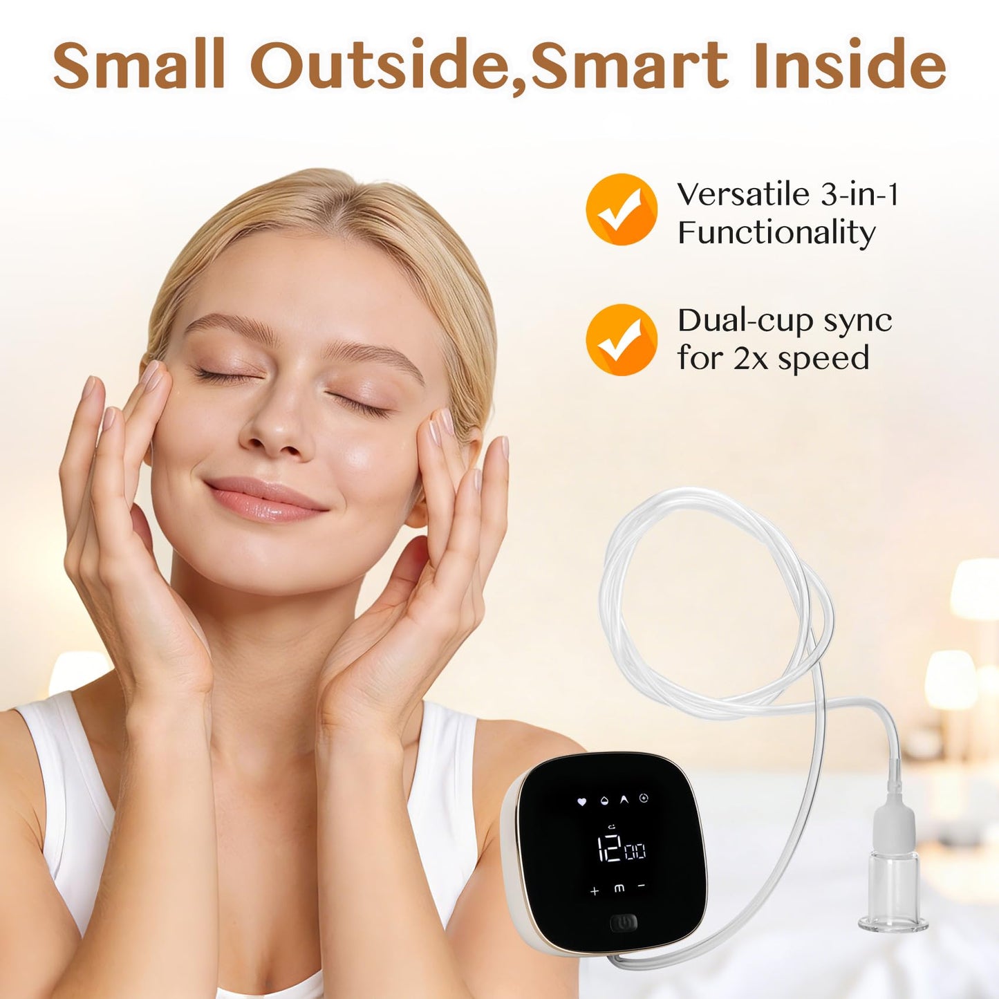 Drizzlen 3-in-1 Electric Facial Cupping Set, 6 Glass Cups for Face, Eye & Neck Massage, Reduce Puffiness & Improve Skin Appearance