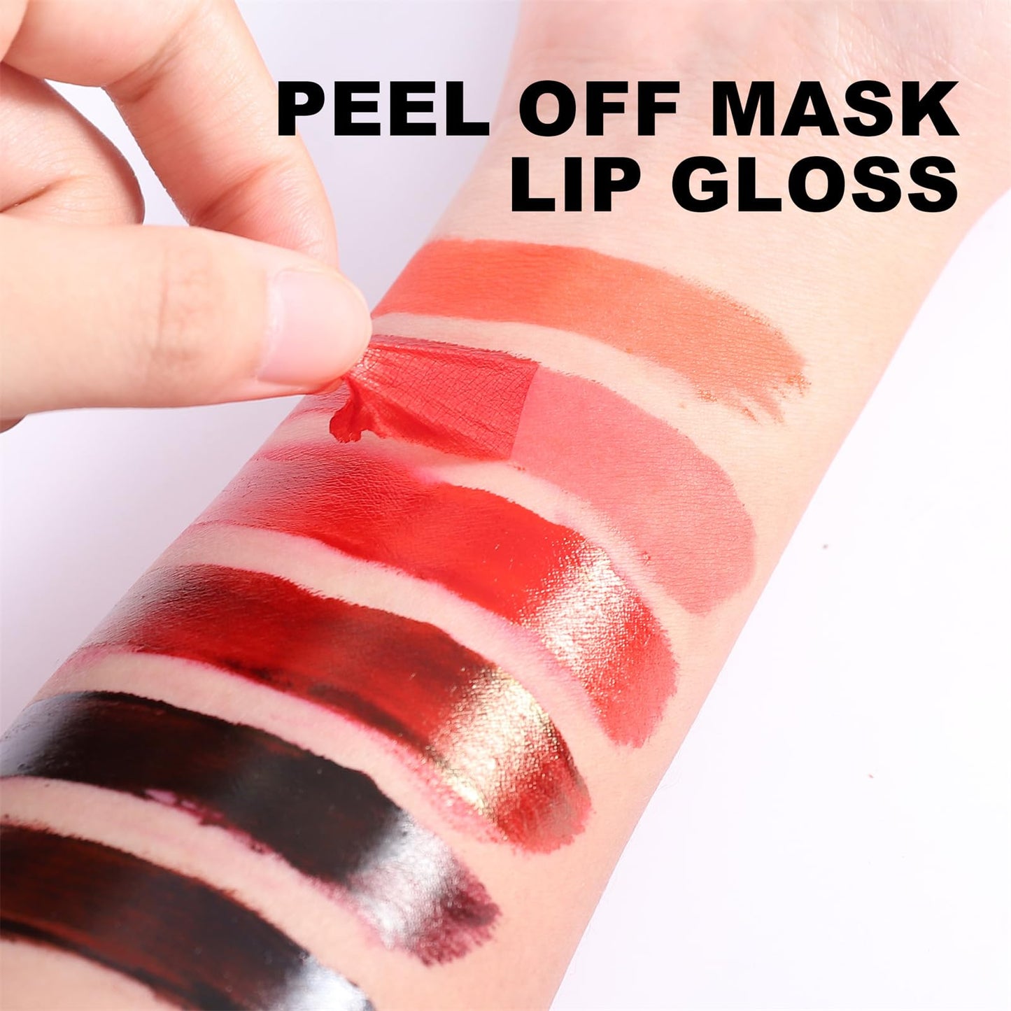 3 Colors Peel Off Matte Lip Liner Stain, Long Lasting Natural Peel Off Tattoo Lip Stain, Waterproof Non-Stick Cup Lip Tint Peel Off Lip Gloss, Mother's Day Lip Makeup Gifts for Women-04#05#06#