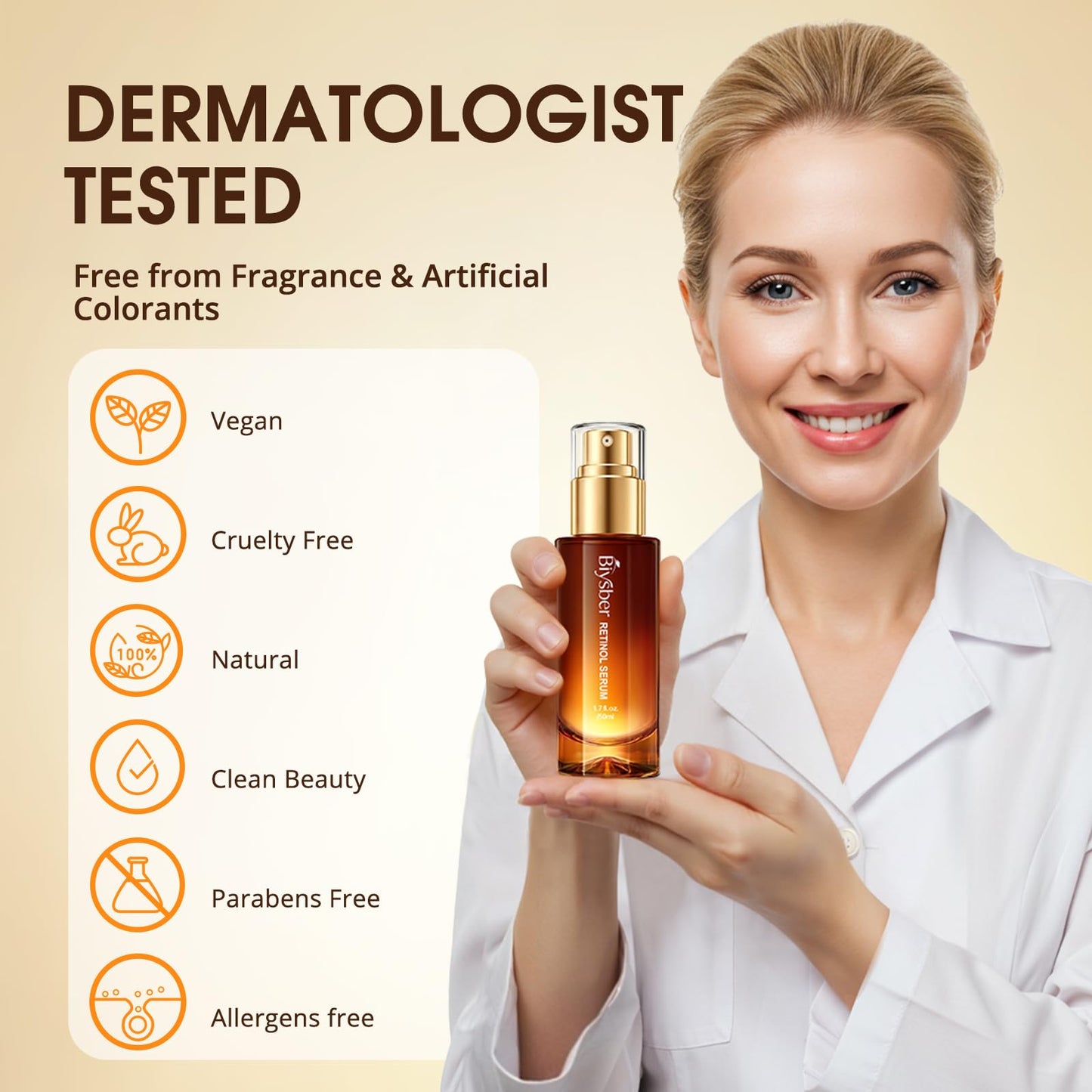 Retinol Collagen Serum for Face: Anti Aging &Anti Wrinkle Repair Peptide Serum with Hyaluronic Acid Hydration Booster-Day/Night Facial Firming Neck Skin Care for Women/Men(1.70 Fl Oz)