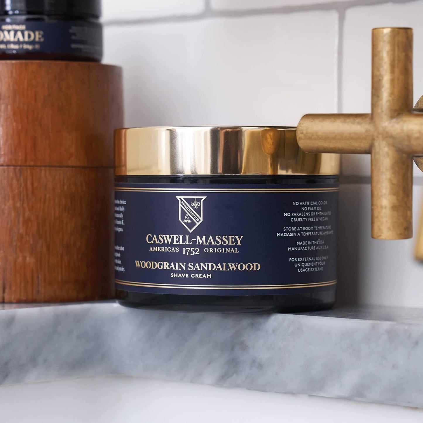 Caswell-Massey Heritage Almond Shave Cream, Natural Men’s Shaving Cream for Smooth Beard Shaving, Soothing for Sensitive Skin, USA Made, 8 Fl Oz
