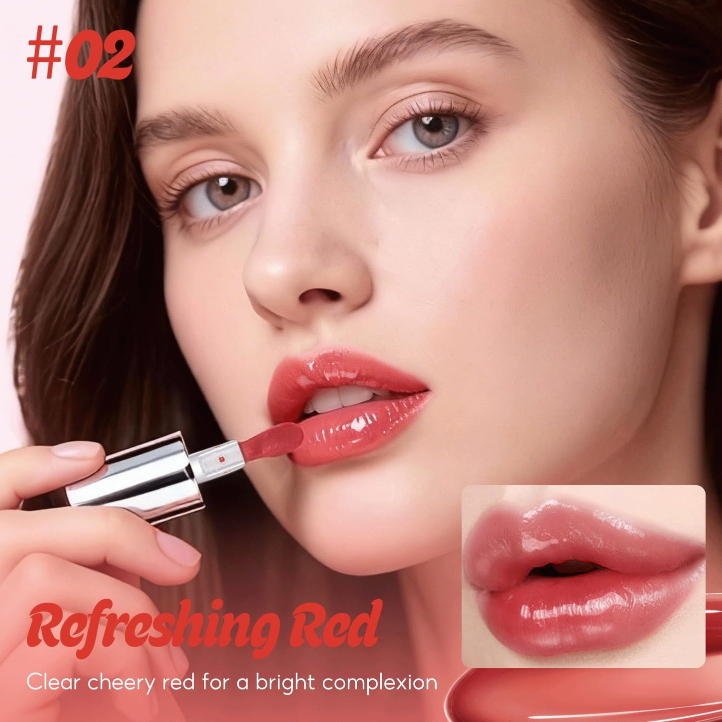 FelinWel Moisturizing Lip Oil with Glossy and Sheer Finish, Blur-Glowy Texture, Nourishing Ingredients, Smooth, Light-weight and Comfortable, 02