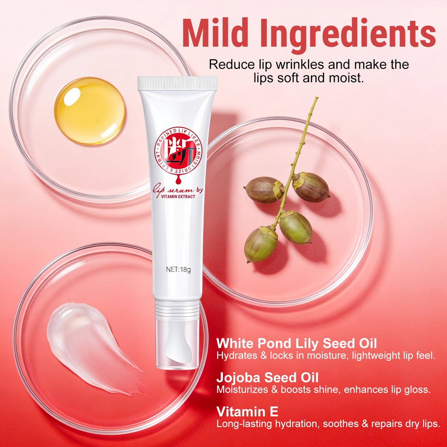 3PCS Lip for Dark Lips, Lip Serum, Dark Lip Treatment Serum for Smokers,Moisturizer Nourishing Essence Lips, Restores Natural Look & Moisture