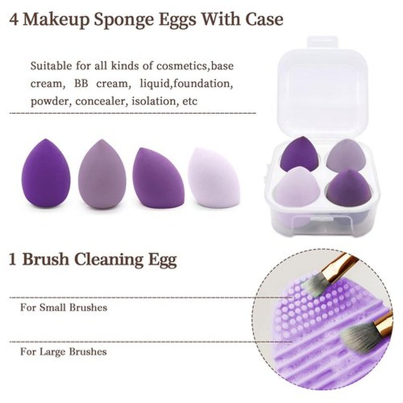 Koccido Makeup Brushes 22 Pcs Makeup Kit,Foundation Brush Eyeshadow Brush Make up Brushes Set (Purple, 22 Piece Set)