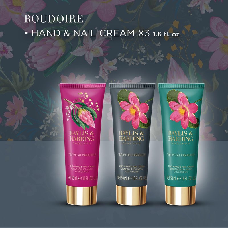Baylis & Harding Boudoire Tropical Paradise Luxury Hand Care Gift Set For Women - Vegan Friendly