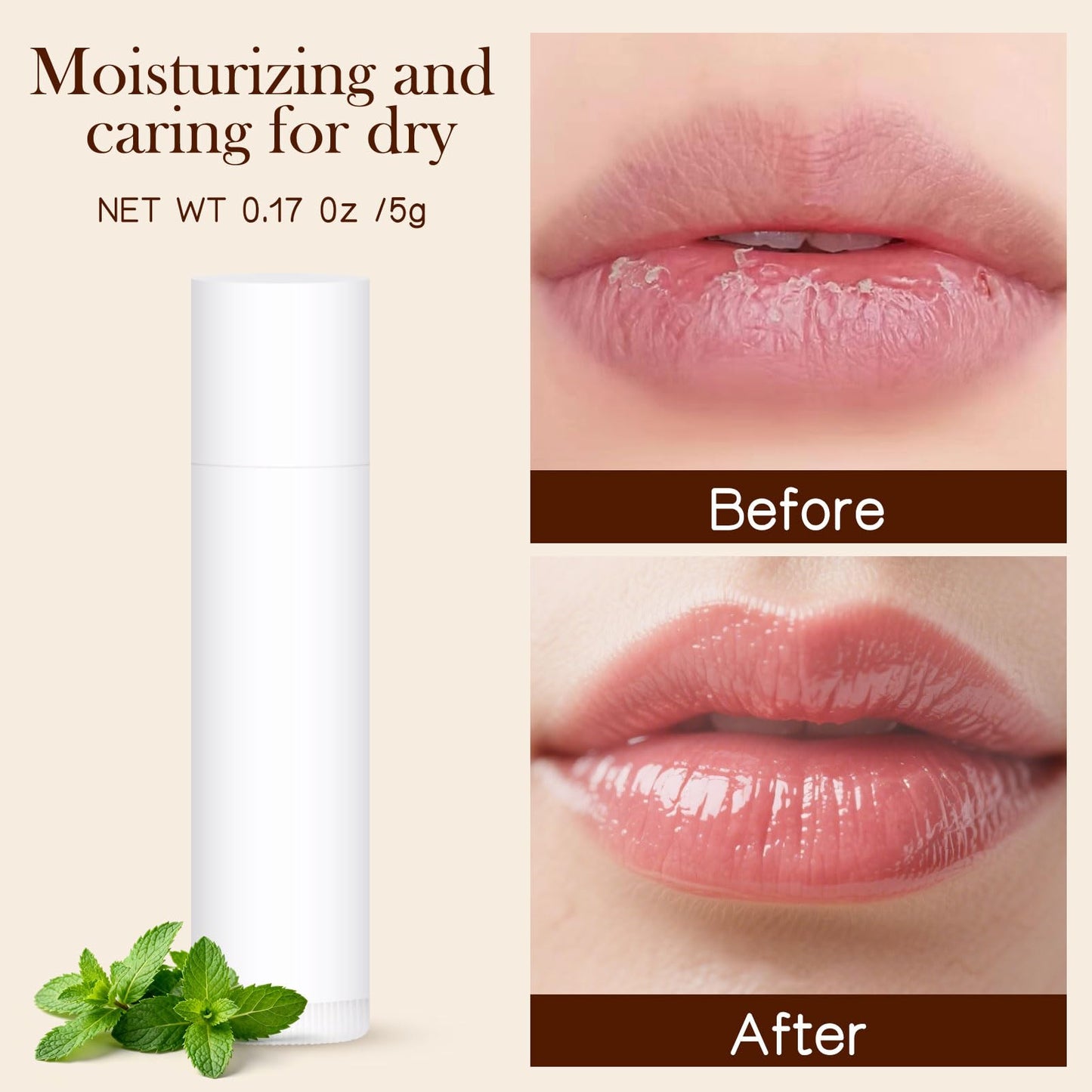 20-Pack Unlabeled Lip Balm Bulk – Natural Shea Butter & Vitamin E, Mint Flavors – Blank Tube Custom Labels for Party & Wedding Favors, Baby Shower & Gift Basket Filling (Mint)