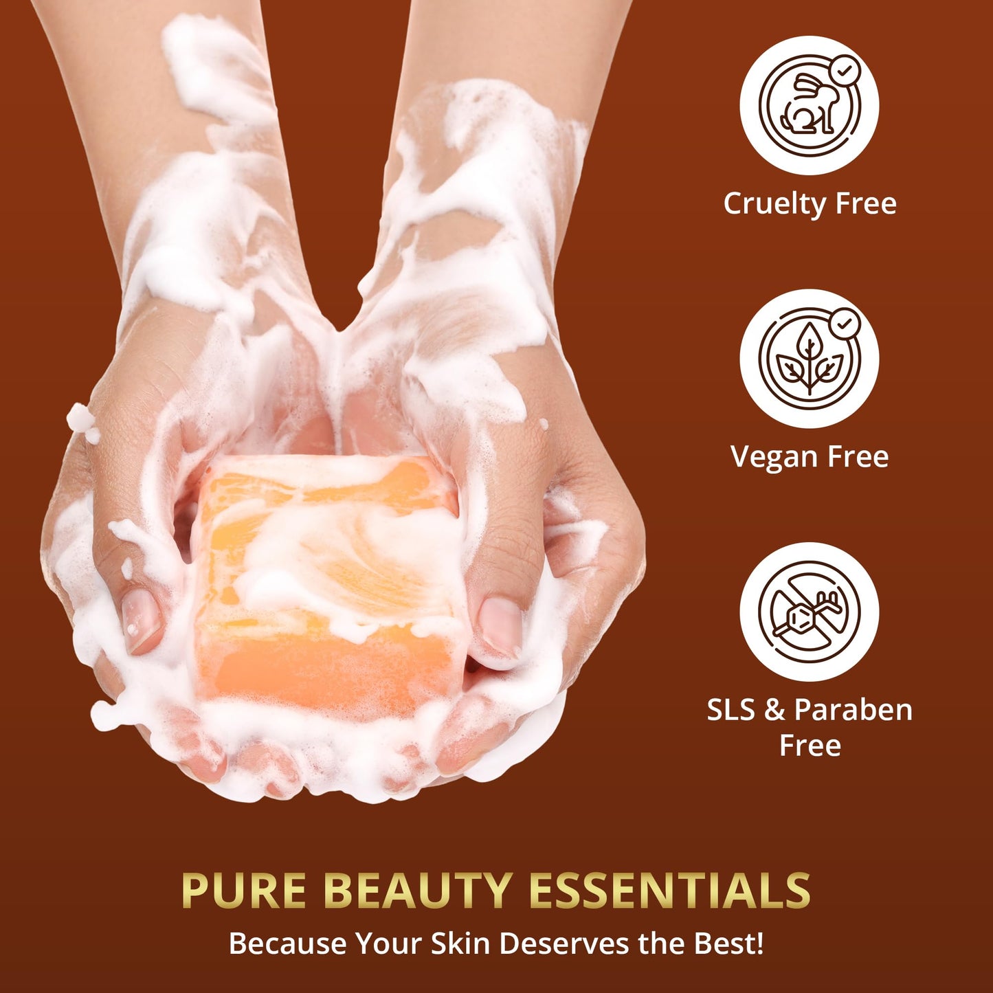 Live Healthy Kojic Acid Soap - Skin Brightening and Lightening for a Radiant Complexion - Natural, Gentle, Turmeric Soap Bar for Dark Spots, Uneven Skin Tone & Acne Scars - 2 Pack + Holder & Net