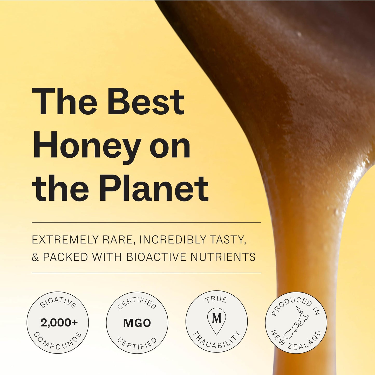 Manukora Raw Manuka Honey MGO 600+, New Zealand Honey, Superfood, 2000+ Natural Compounds, Non-GMO, Monofloral, 3rd-Party Tested, Glyphosate Residue Free, Traceable Hive-to-Hand, Immune and Gut Health Support, 500g