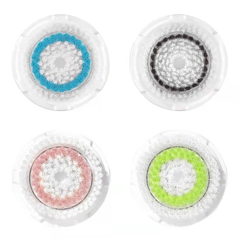 Brush Head Replacements Compatible with Clarisonic Mia 1, Mia 2, Mia Fit, Alpha Fit, Smart Profile Uplift and Alpha Fit (4Packs(Blue+Black+Green+Pink)) (4 Pack)