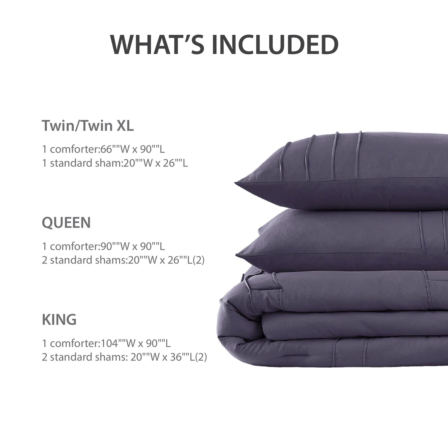 Regency Heights Queen Size Comforter Set Skipper Blue, 3 Pieces Bedding Set, Ultra Soft Prewashed Bed Set, Pinch Pleat All Seasons Lightweight Comforter and Shams