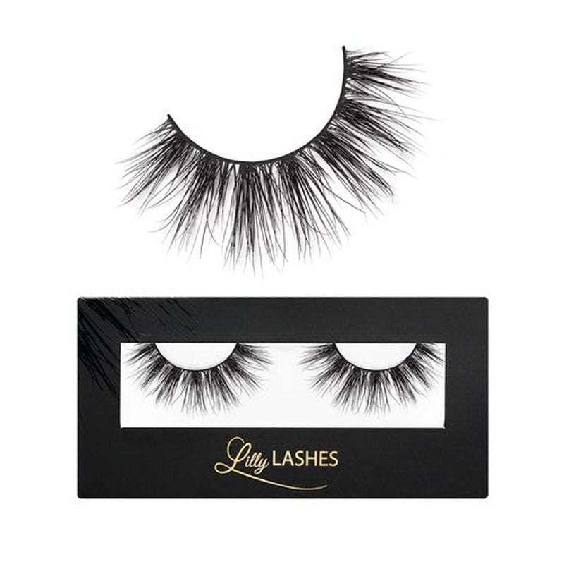 Lilly Lashes Monaco 3D Mink Lashes - Mink Eyelashes, The Original Lilly Lash, Wispy Lashes Natural Look, Reusable Eyelashes up to 25x, Fluffy Eyelashes, Strip Lashes - Lash Glue not Included