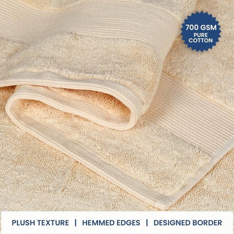 Casa Lino Set of 6 Luxury Linen Bath Towels Extra Large | 100% Soft Cotton 700 GSM Thick Absorbent Quick Dry Hotel Bathroom Towel for Home | 2 Bath Towels (27x54) | 4 Hand Towels (16x28) | Linen