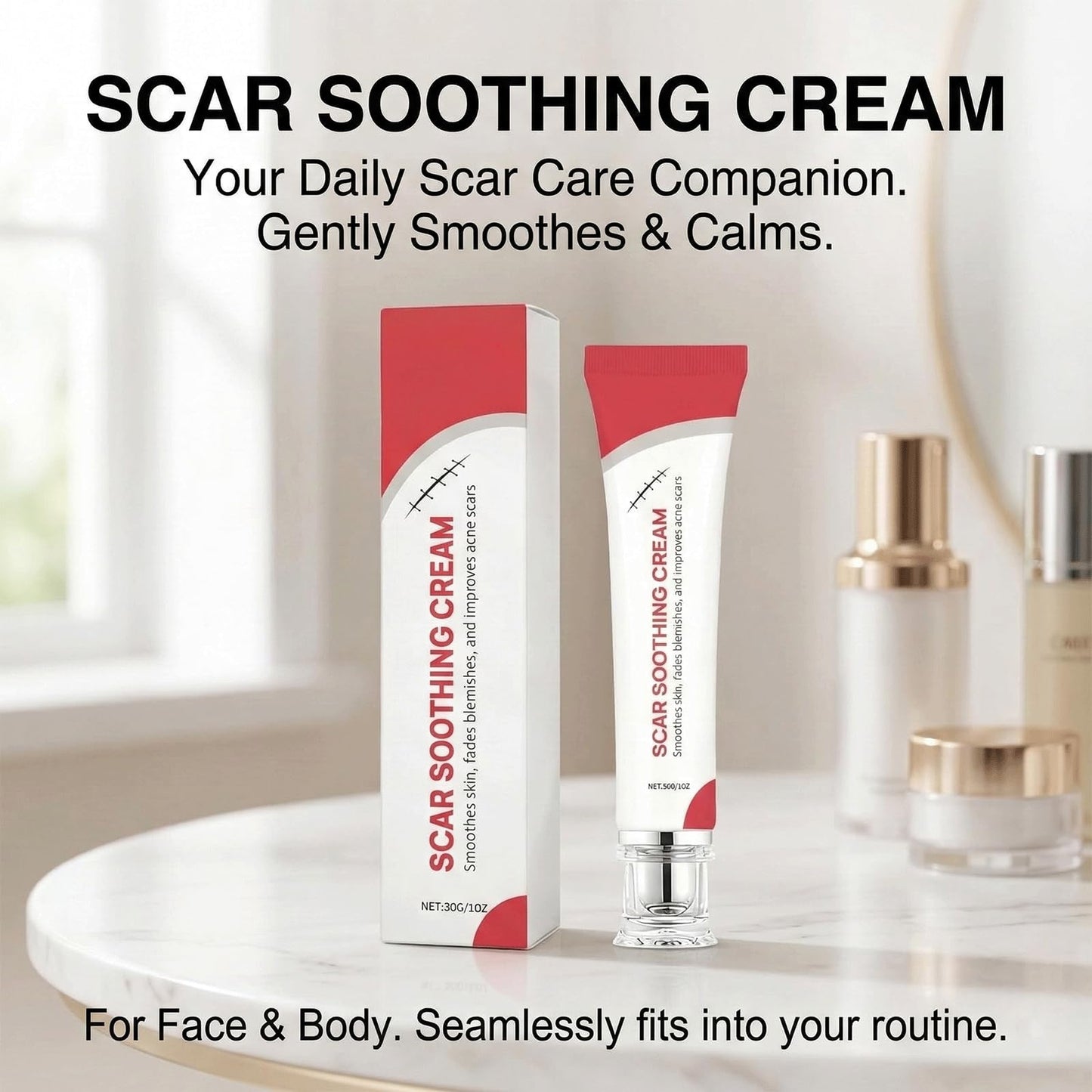 Novacarax Scar Soothing Cream & Smoothing Cream for Scars,Helps Improve Appearance for Surgical Scars and Keloid Bump, Reduces Redness,For Skin Recover Smooth (2pcs)