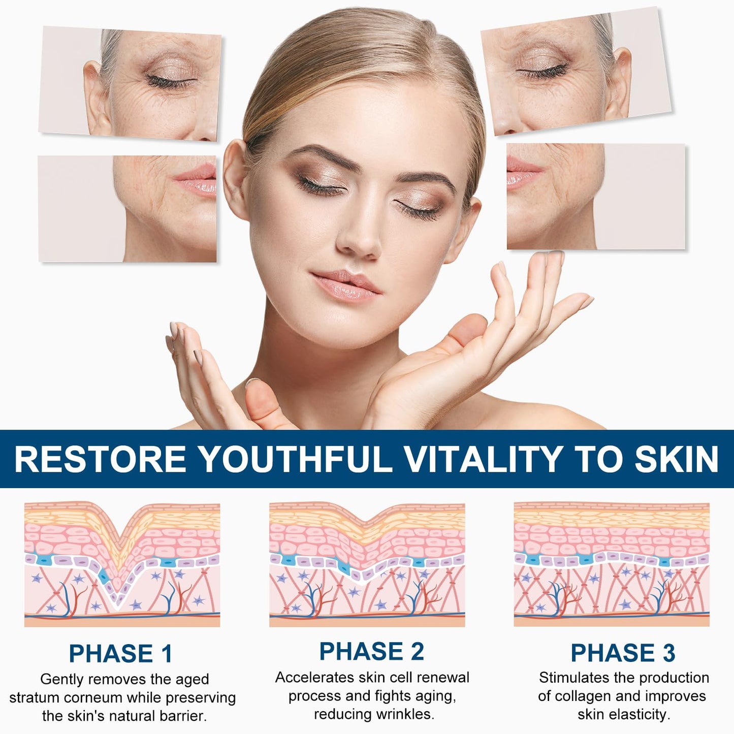 Advanced Retinol Firming Serum Stick - 3-in-1 Face, Neck & Body Treatment to Smooth Wrinkles, Tighten Skin & Firm Laugh Lines, Antioxidant & Peptide Enriched, for All Skin Types, Visible Results