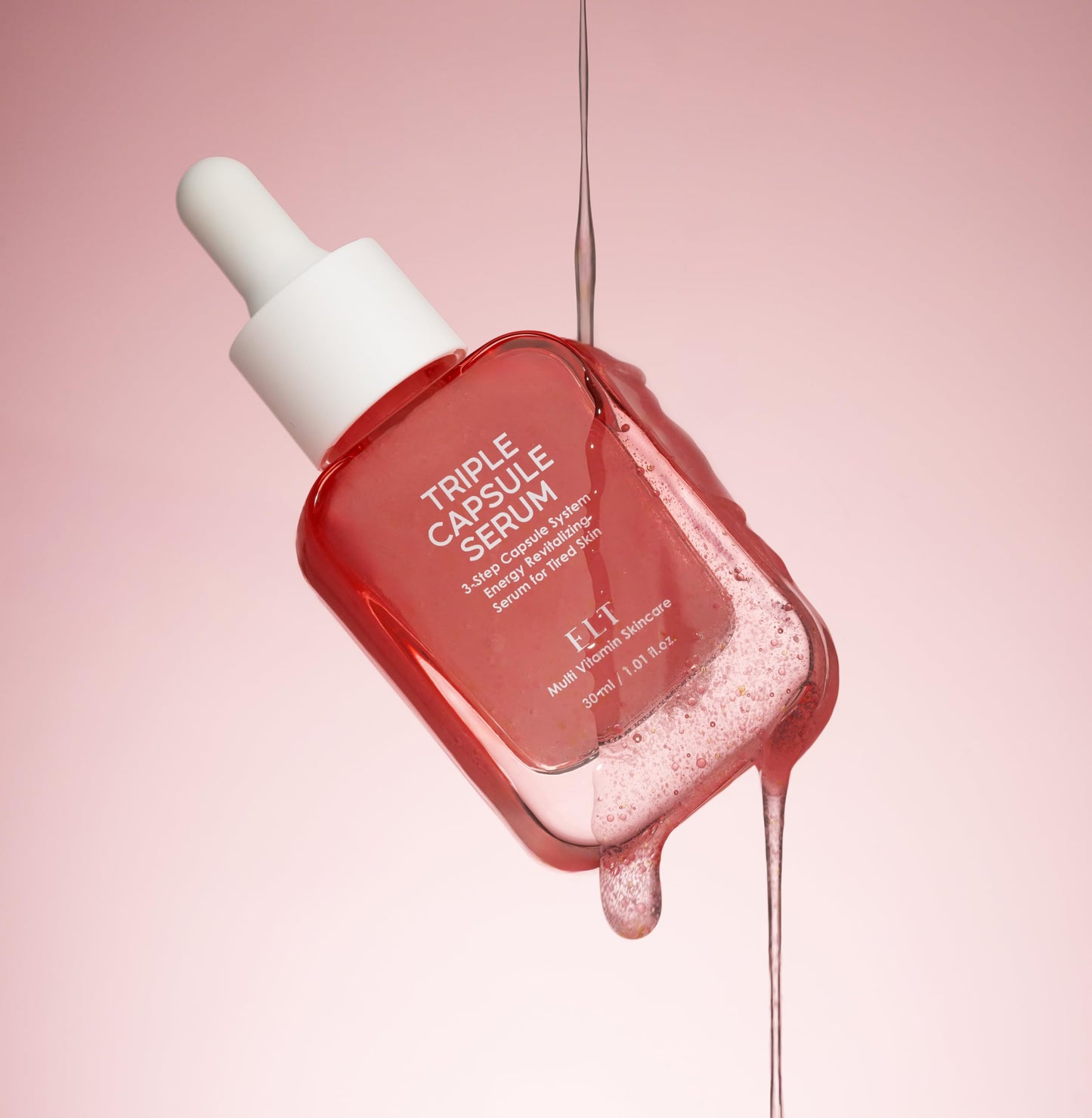 ELT Triple Capsule Face Serum - Korean Hydrating & Moisturizing Serum with Rose PDRN, Ceramide, Vitamin C, Taurine - K-Beauty Skincare (30ml/1.01 fl.oz) Eltcosmetics
