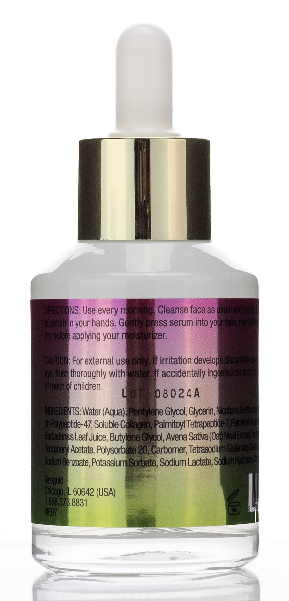 Neogold 2-In-1 Caffeine Eye Serum Treatment & Skincare Face Serum | Collagen Serum | Brightening & Firming Under Eye Serum W/Vitamin E, Gotu Kola, & Green Tea | Skin Care Products, 2 Fl Oz