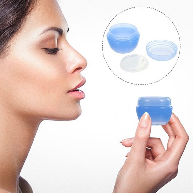 HONMEET 12pcs Plastic Cream & Milk Box Makeup Jars Makeup Containers Jar Empty Cosmetic Containers Cosmetic Containers with Lids DIY Cosmetic Jar Travel Cream Containers Blue