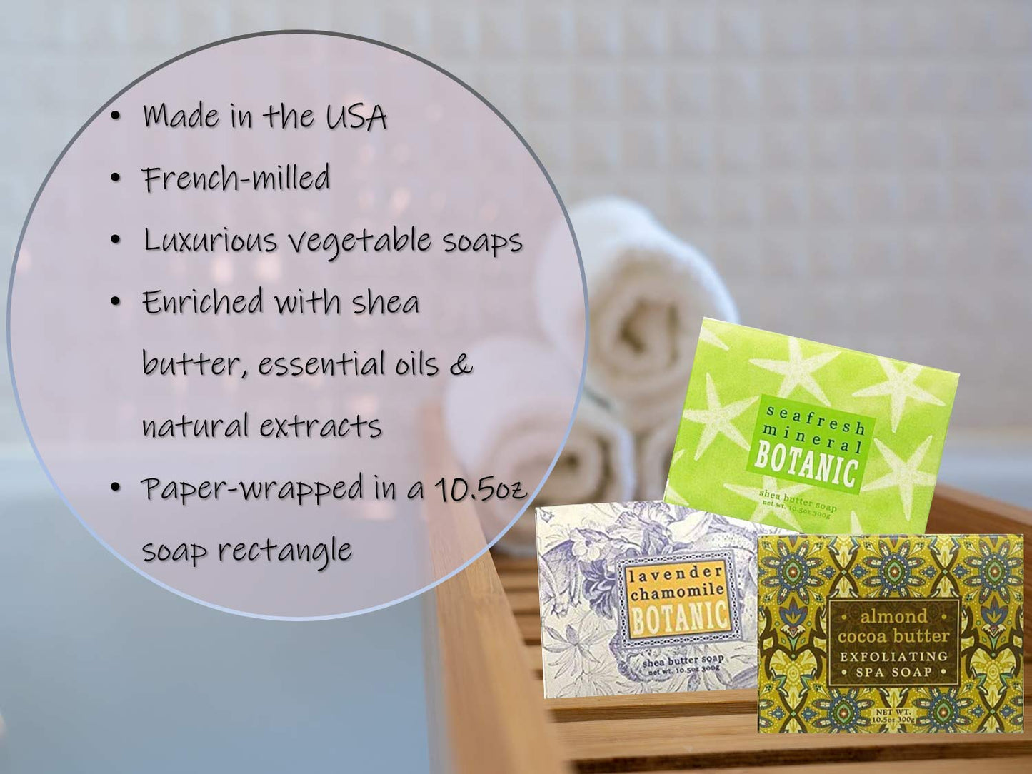 Greenwich Bay Trading Company Set of Two 10.5 oz Shea Butter Soap Bars (Orchid Jojoba)