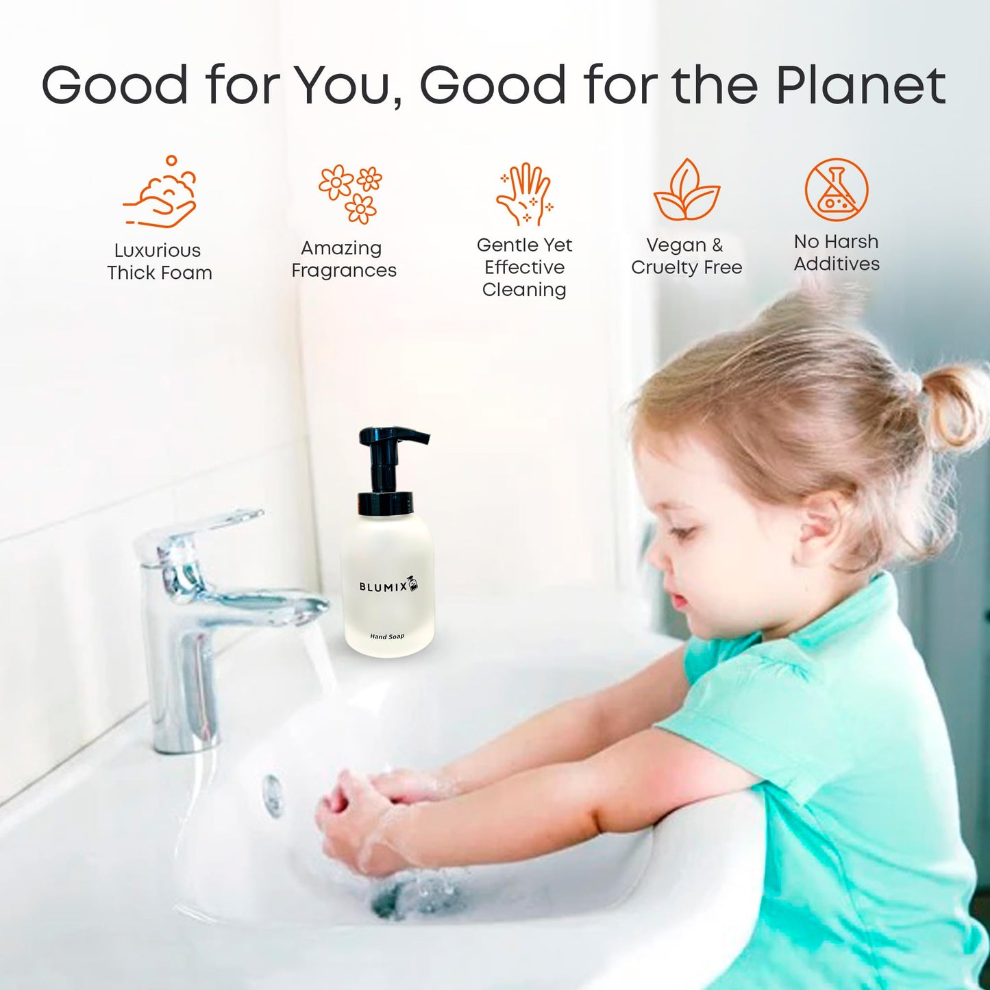 Blumix Foaming Hand Soap Tablet Refill – 6 Pack | Eucalyptus Scent | Eco-Friendly, Plant-Based, Plastic-Free, Non-Toxic, Just-Add-Water Refill Tablets for Zero Waste Hand Washing