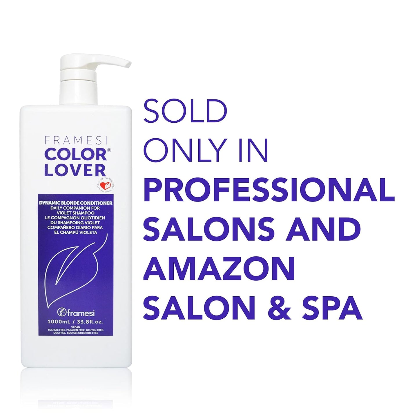 Framesi Color Lover Dynamic Blonde Conditioner, Purple Conditioner, Sulfate Free Conditioner, Color Treated Hair