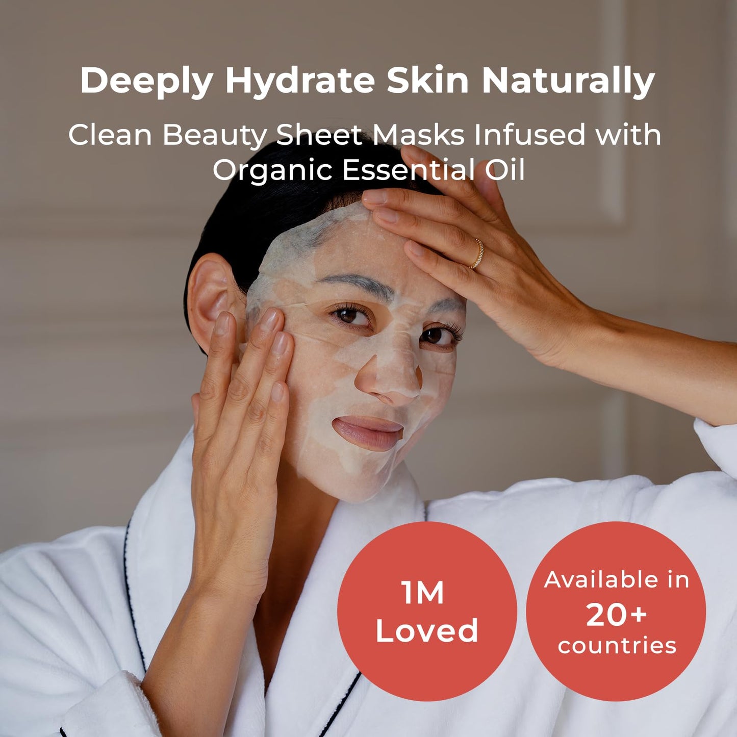 INNA ORGANIC Organic Sheet Mask - Deep Hydration & Post Microneedling Soothing, EWG & COSMOS Certified (Pack of 5) | Myrrh Essential Oils Infused Skin Care | Luxury Clean Beauty