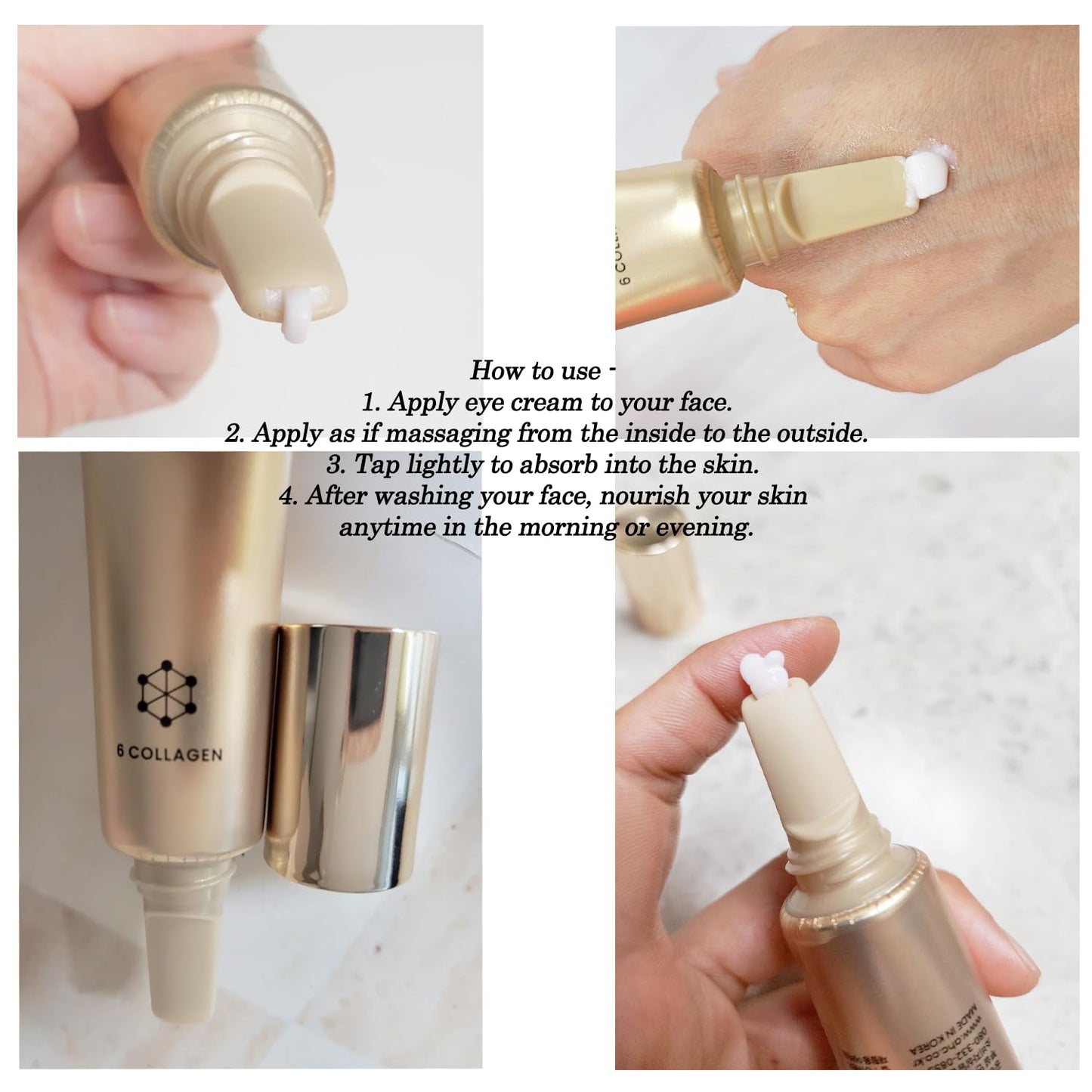 Deep Hydration & Brightening, Korean eye cream for PREMIER AMPOULE IN EYE CREAM Season 12, (1.35 fl.oz. x 4ea)