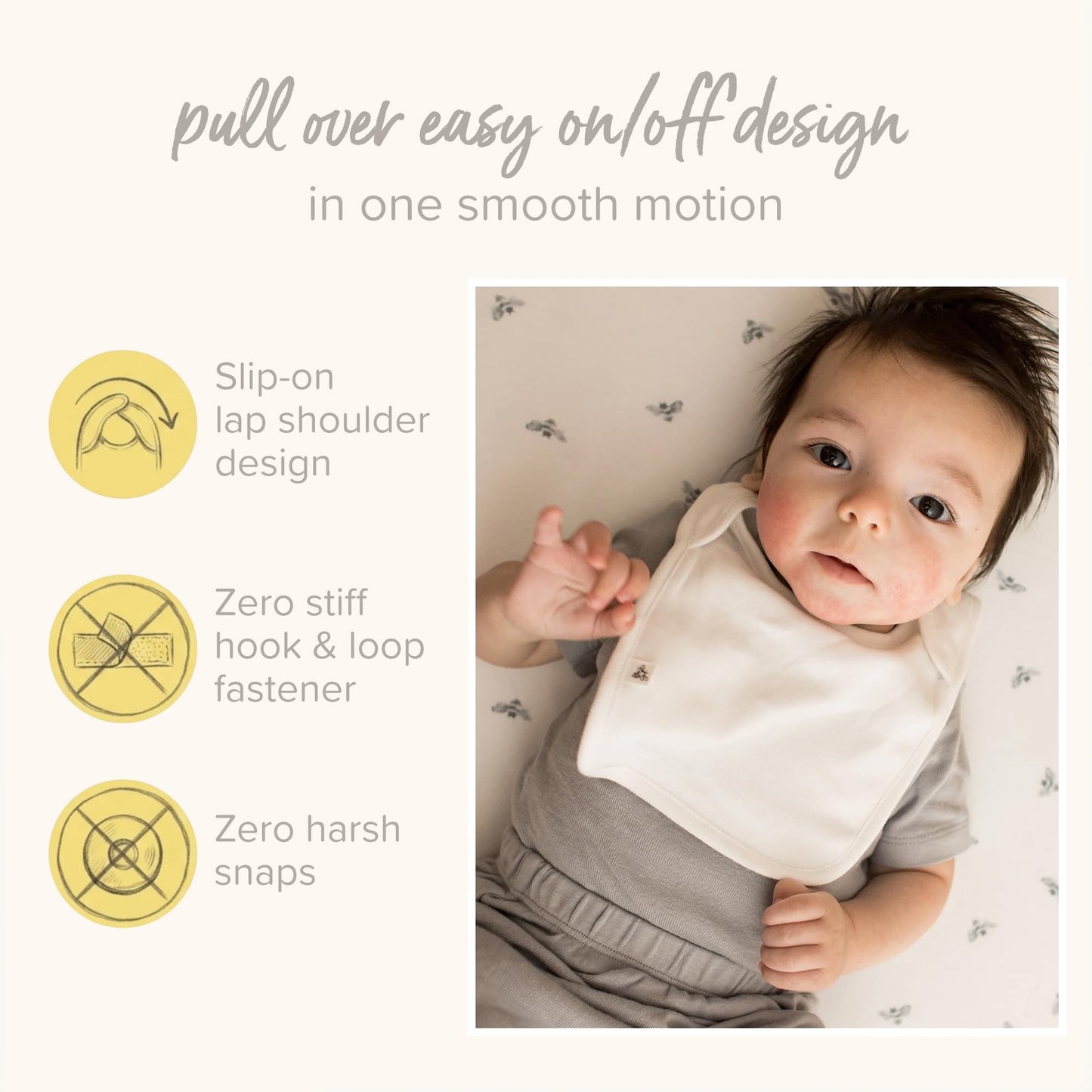Burt's Bees Baby Bibs, Unisex 100% Organic Cotton Teething Drool Bibs