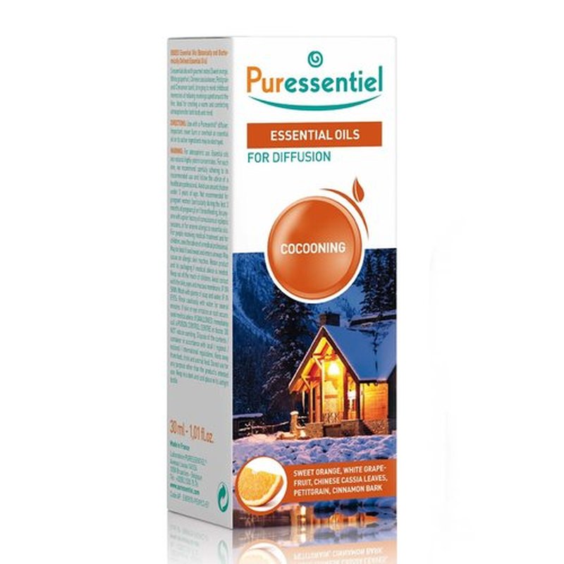 Puressentiel Cocooning Essential Oil Diffusing Blend, Aromatherapy Relief, Calming - 100% Pure & Natural - Therapeutic Grade, Premium & Certified Quality - Made in France – 1.01 fl oz (Pack of 2)