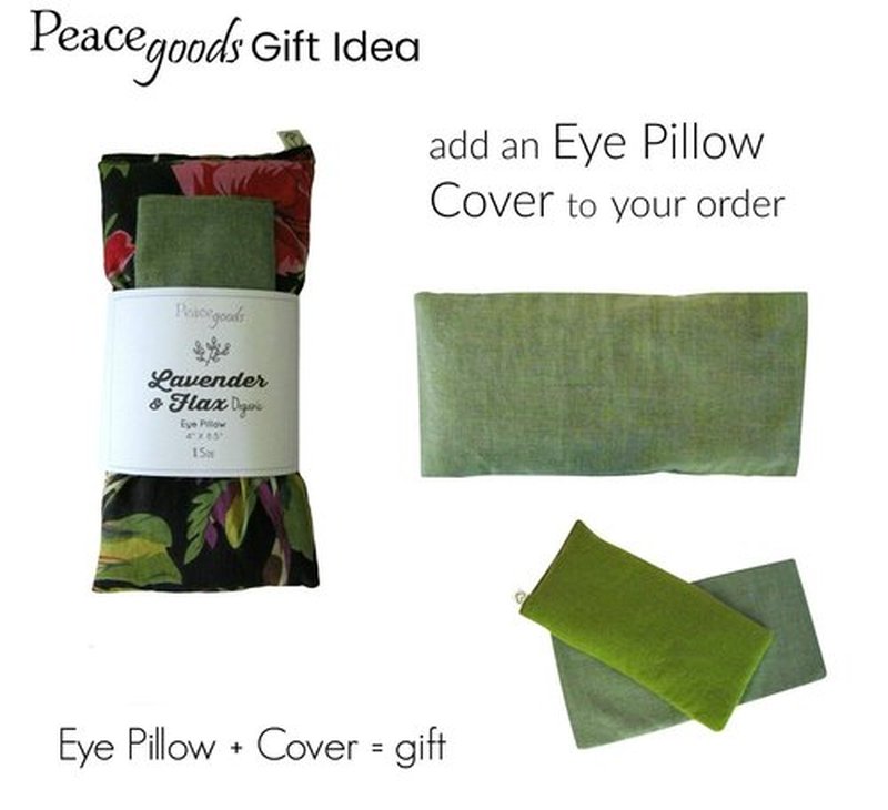 Peacegoods SCENTED Lavender Flax Seed Eye Pillow - 4 x 8.5 - Soft & Soothing Cotton - Naturally Calming Colors - purple magenta