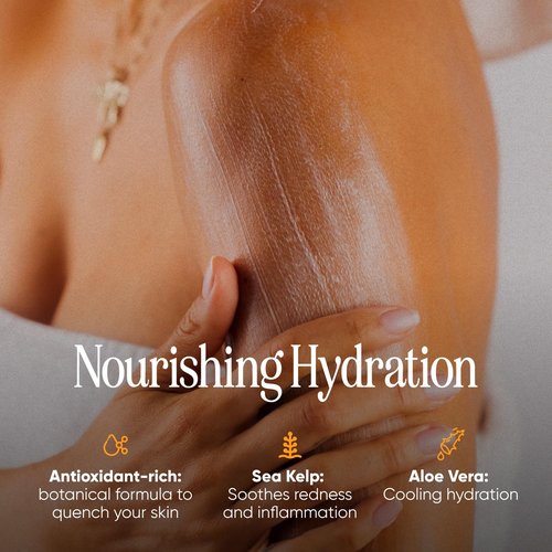 Tanning Club After Sun Hydration Gel - Hydrating Gel with Sea Kelp & Aloe Vera Tan Extender & Sunburn Relief - Non-Toxic Botanical Formula for Cooling & Soothing Sun Kissed Skin
