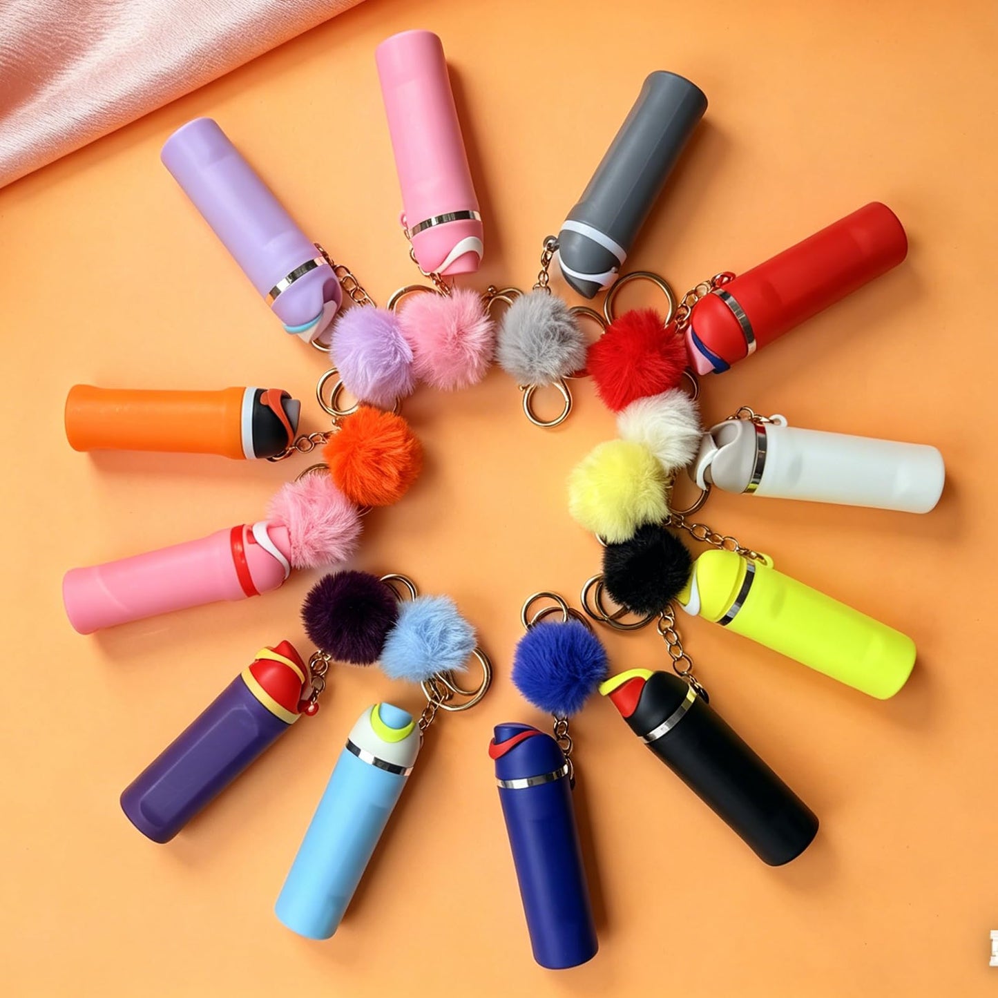 Pyotivol Mini Owala Water Bottle Keychain,Cute Chapstick Holder Key Chain Charms Backpack for Women Man Girls
