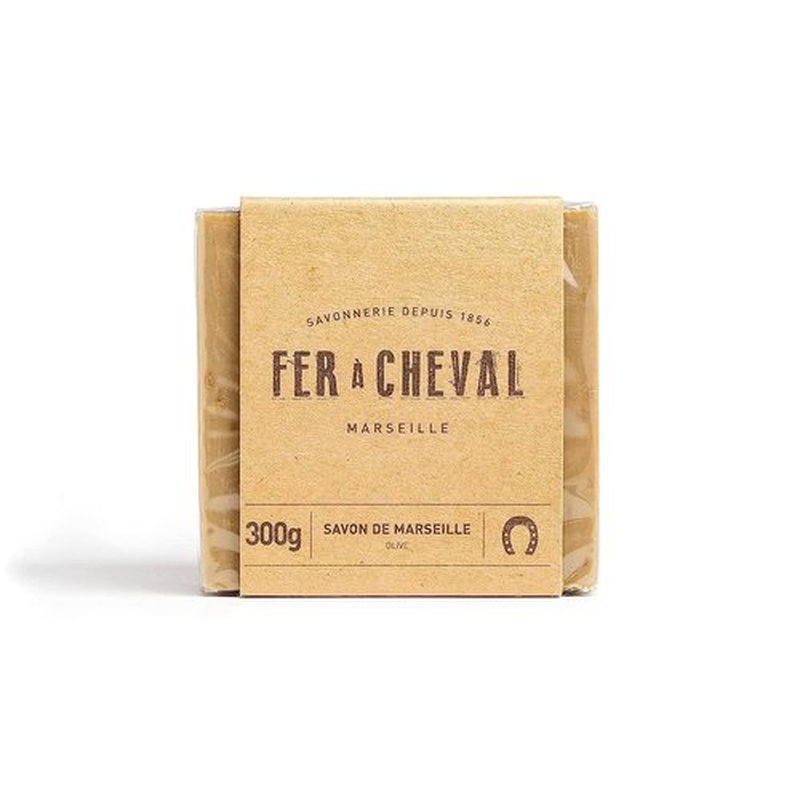 Fer à Cheval Pure Olive Authentic Savon De Marseille Soap Bar, Natural Plant-Based Savon Marseille Soap Cube with French Olive Oil Soap, 300g
