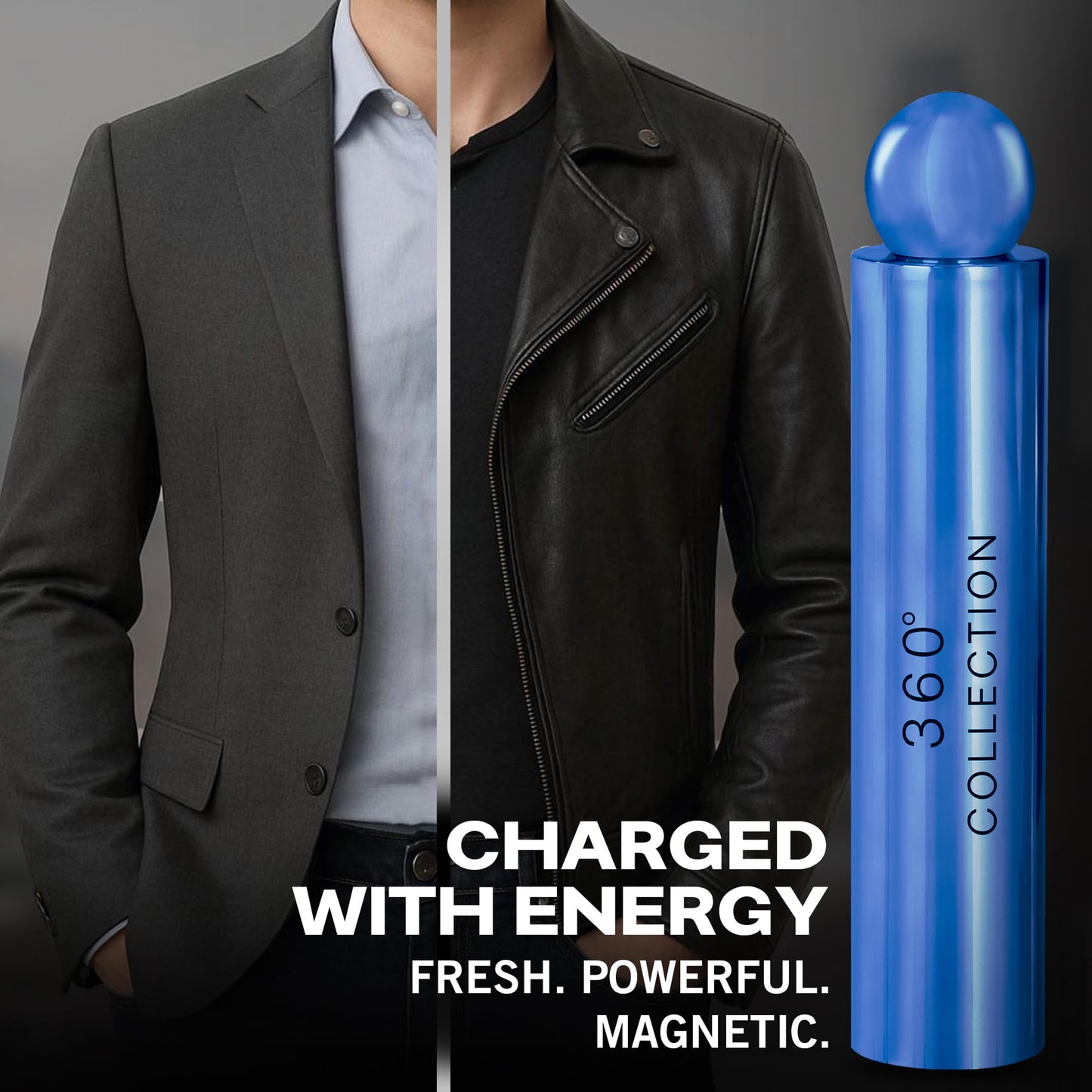 Perry Ellis 360° Collection Magnetic Blue Eau De Toilette Spray for Men - Mens Cologne, Long Lasting Perfume, EDT, Fragrance with Notes of Juniper, Musk & Oak Wood - 1.7 fl oz (50 mL)