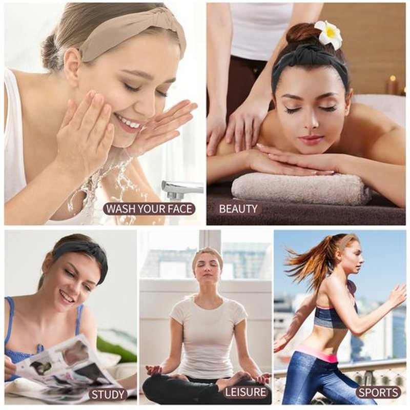 HMGDZ Headbands,Stylish Top Knotted Headbands - Knotted Headband For Women,Fashion No Slip Headband for Women Hairbands,Suitable for Washing Face, Beauty, Study, Work and Daily Life.