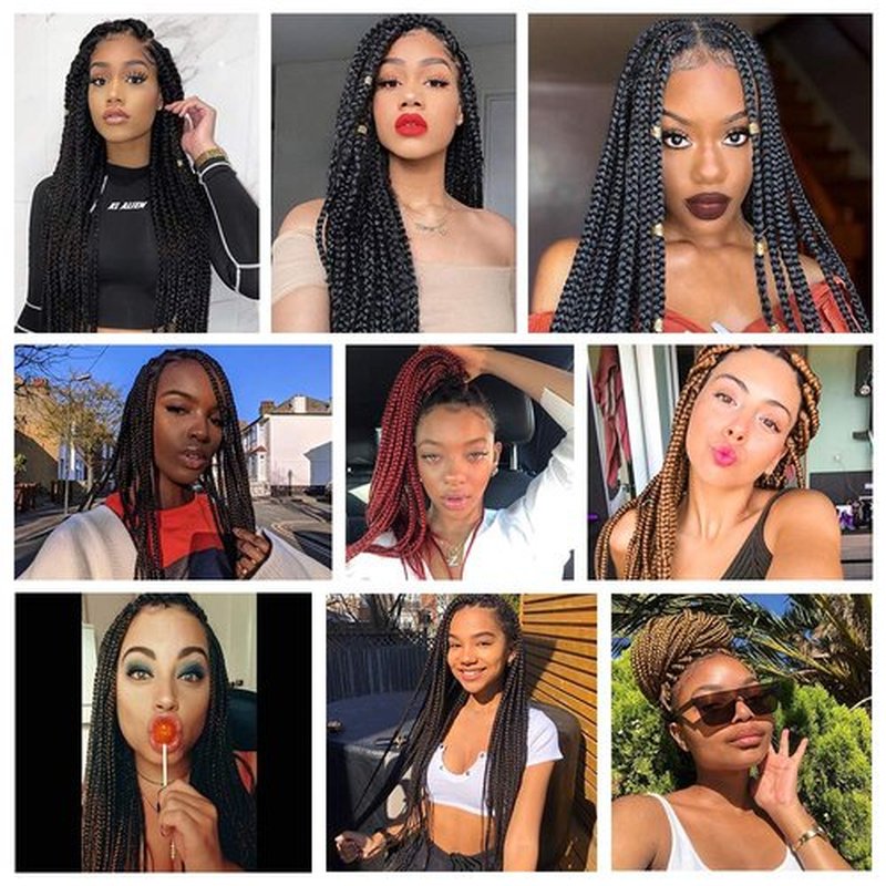 [MULTI PACKS DEAL] Black Pre Stretched Crochet Braiding Hair 24 Inch - 8 Bundles Hot Water Setting Jet Black Natural Soft EZ Braids Professional Yaki Straight Synthetic Bundles for Black Women