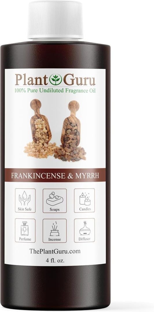 Frankincense and Myrrh Fragrance Oil - 4 Fl. Oz. Scented Oil for DIY Soap, Candles & Aromatherapy