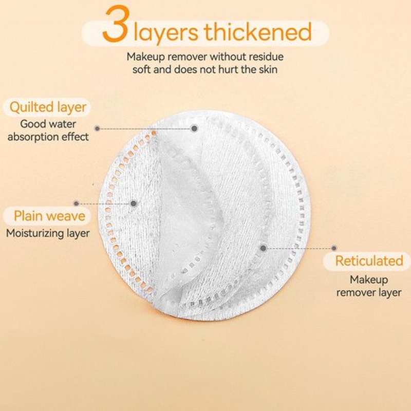 (50 Pcs) Kheoxusa Individually Wrapped Cotton,Individually Wrapped Cotton Pads,Individually Wrapped Cotton Rounds,Cotton Pads for Face Individual Wrap,Hotel Personal Care Kit Sachet Wrap-2pcs pads/set