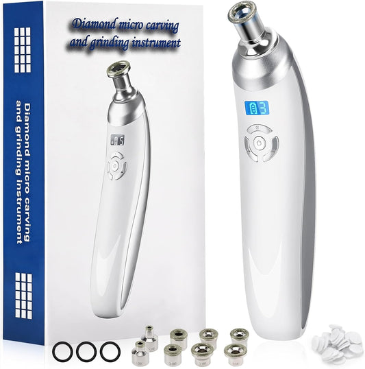 Diamond Microdermabrasion Machine - Portable USB Skin Exfoliation Device | Cordless Blackhead Remover for Women