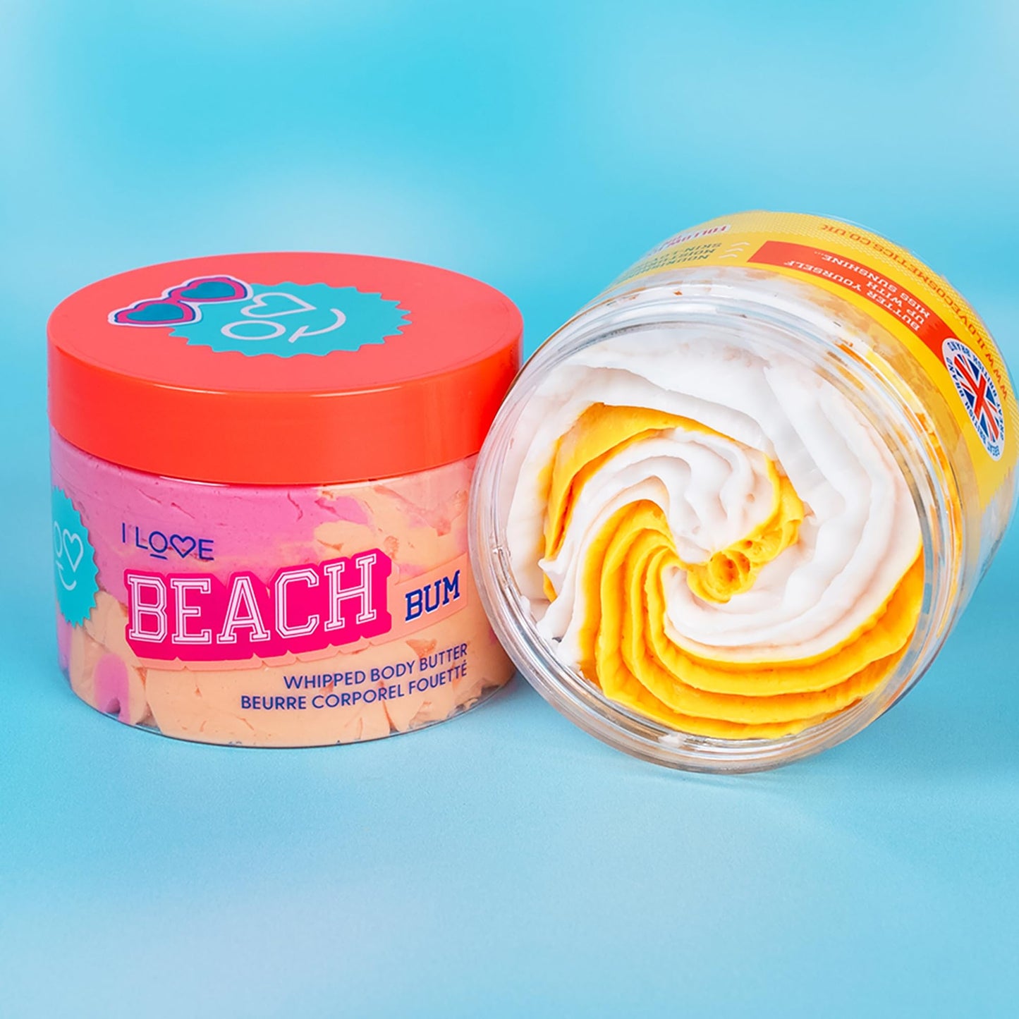 I LOVE Cosmetics Miss Sunshine Whipped Body Butter - Body Moisturizer for Women - Shea and Cocoa Butter, Avocado Oil - Vanilla Caramel Scent - 8.5 oz