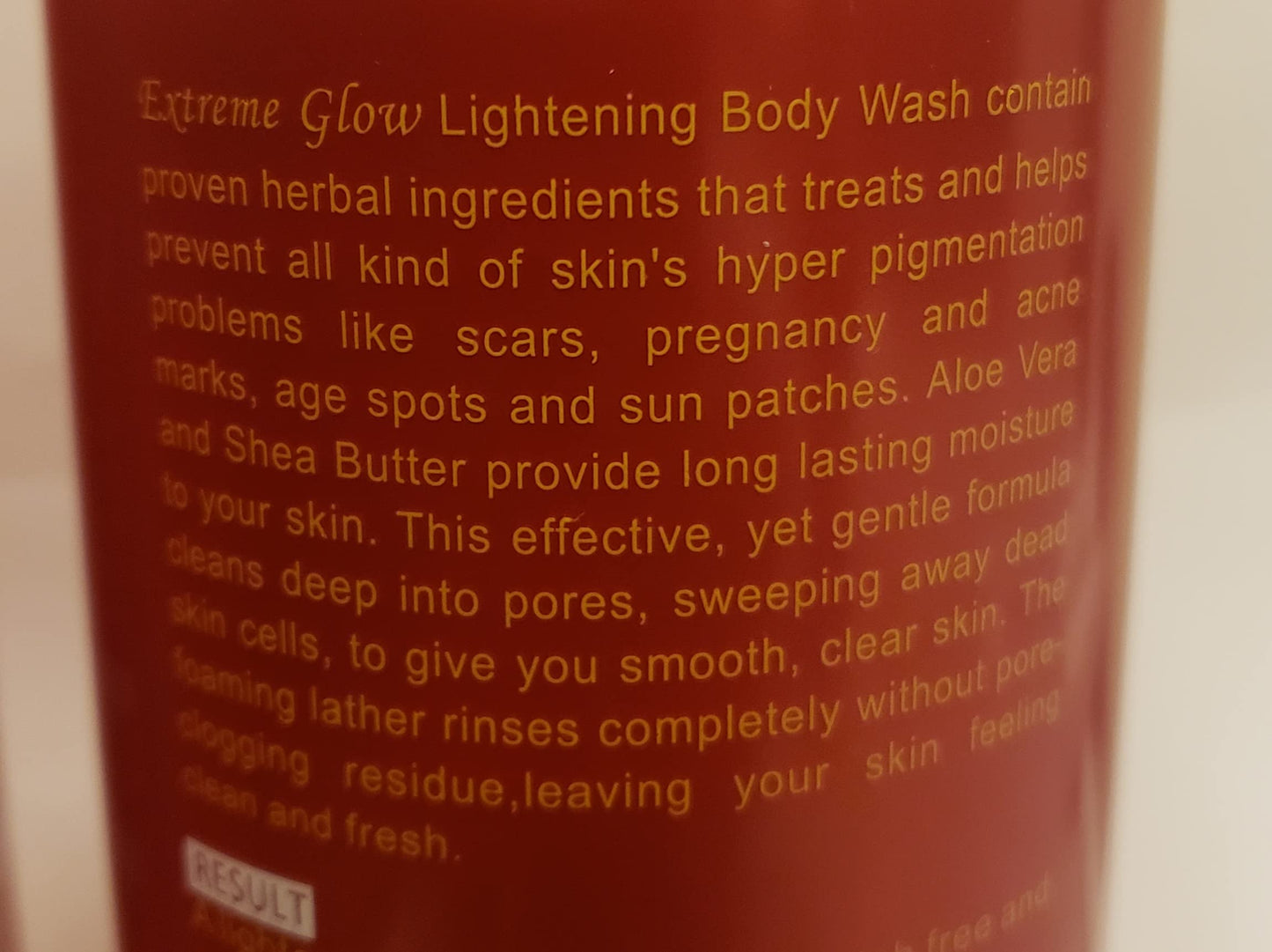 Extreme Glow Strong Lightening Body Wash with Aloe Vera Extract