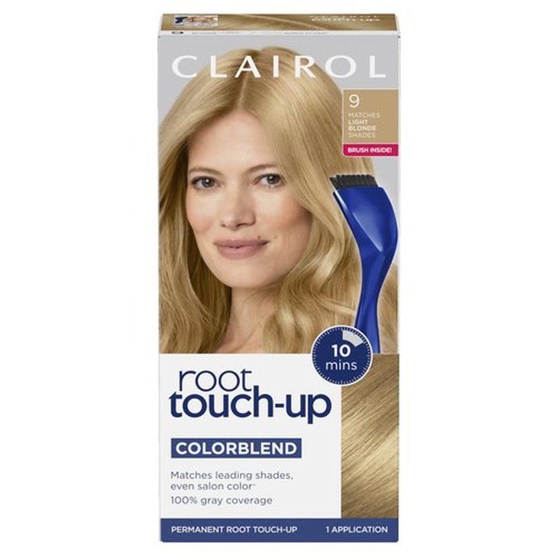 Clairol Root Touch-Up by Nice'n Easy Permanent Hair Dye, 9 Light Blonde Hair Color, Pack of 1