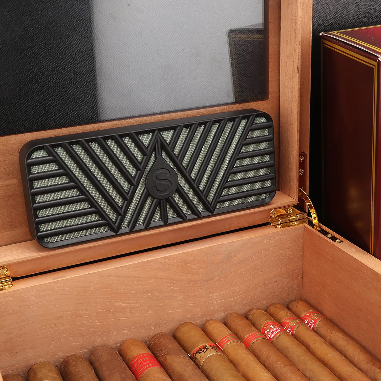 Scotte Cigar Humidifier Rectangle Cigar Humidors Humidifier Increase Humidity Keep Cigars/Tobacco Fresh