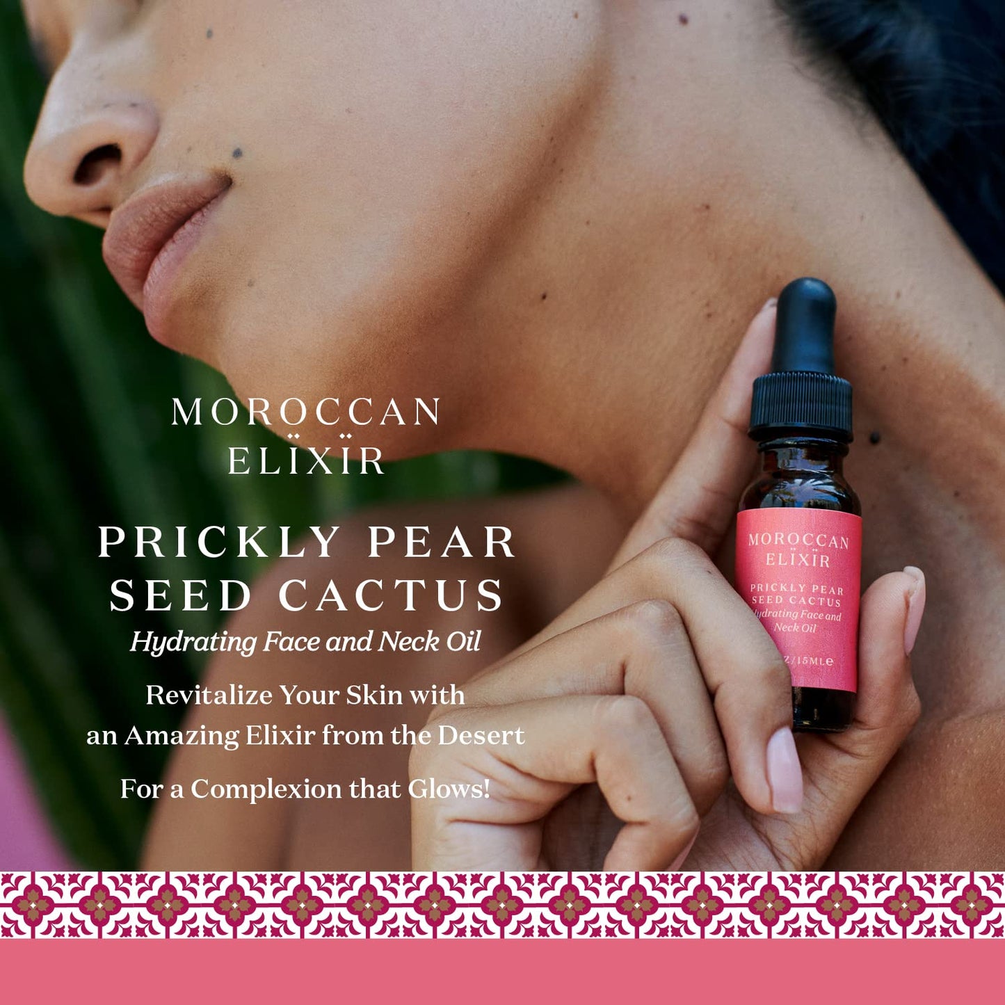 Moroccan Elixir Prickly Pear Face & Neck Cactus Oil For Woman | Restore Aging, Increases Hydrating, & Supports Skin Health | Enriched with Antioxidants, Minerals & Vitamin K | 1 oz