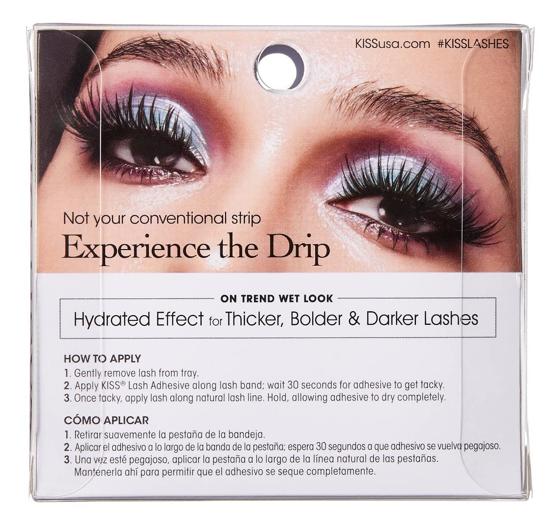 Kiss Lash Drip Drenched False Eyelashes – Pack of 6 for Stunning Volume