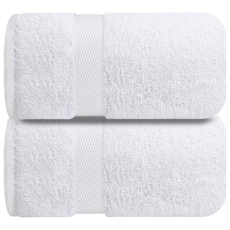 Infinitee Xclusives – Luxury Bath Sheets Towels – 2 Pack 600 GSM (35X70 Inches) – 100% Ring Spun Cotton Extra Large Bath Towels for Bathroom – Super Soft, Highly Absorbent, Hotel & Spa Quality |White|