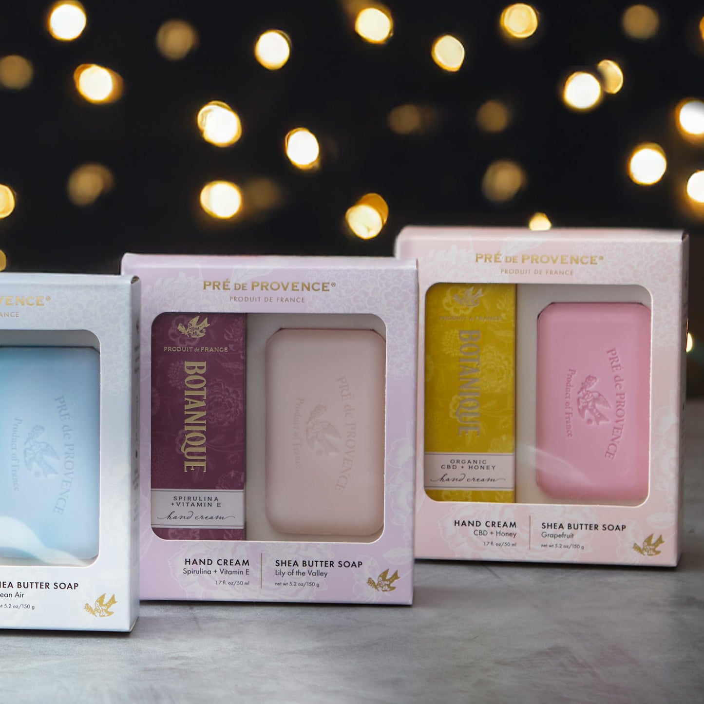 Pre de Provence Botanique 50ml Hand Cream/150g Heritage Soap Bar Gift Set, Camu Camu & Matcha + Ocean Air