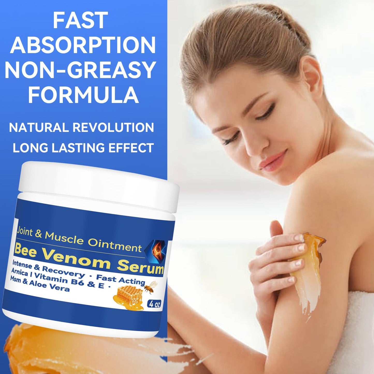 Cedonivor Bee Venom Joint and Bone Cream, Bee Venom Joint Relief Cream Joint Care for Knee, Neck, Back, Hands, Feet Moisturizer